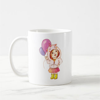 Leuke Eenhoorn Meisje Verjaardagsmok Koffiemok