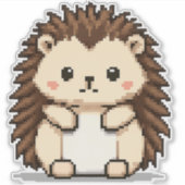 Leuke egel 6x6 sticker (Voorkant)