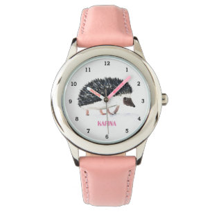 Leuke egel wilde dieren Kinder Waterverf Horloge