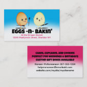 Leuke eieren bakgereedschap bakkerij banketbakker visitekaartje (Voorkant / Achterkant)
