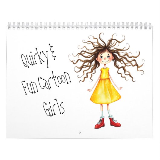 Leuke & eigenzinnige cartoon meisjes kalender (Hoes)