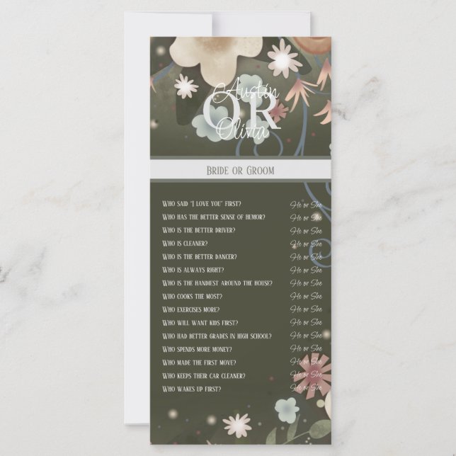 Leuke Elegante Floral Inspirivity Bride of bruideg (Voorkant)