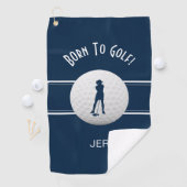 Leuke Elegante Golfer Golfbal Modern Schattige Nav Golfhanddoek (Insitu)