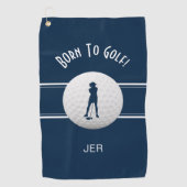Leuke Elegante Golfer Golfbal Modern Schattige Nav Golfhanddoek (Voorkant)
