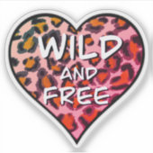 Leuke elegante roze luipaard cheetah print sticker (Voorkant)