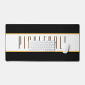 Leuke Elegante Zwart Wit Strepen PICKLEBALL Tekst Bureaumat (Keyboard & Muis)