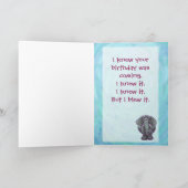 Leuke Elephant Verlaat Verjaardag Kaart (Binnen)