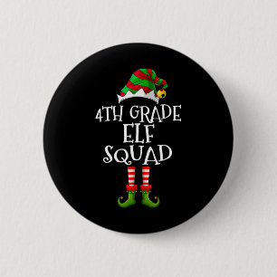 Leuke Elfen Team 4e Klas Leraar Kerstmis Studenten Ronde Button 5,7 Cm