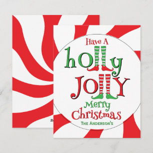 Leuke Elfenbenen Kerstmis! Feestdagenkaart