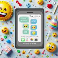 Leuke Emoji-tekstbericht Kinderen Verjaardagsfeest