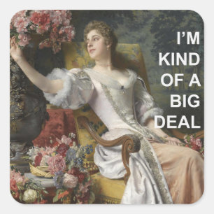 Leuke empowering tekst quote + portret vierkante sticker