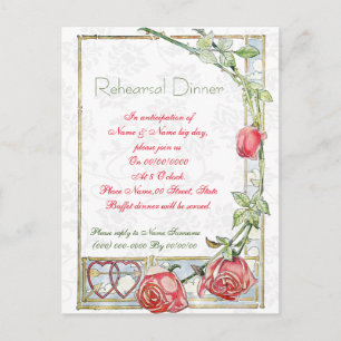 Leuke en elegante repetitie diner uitnodiging briefkaart