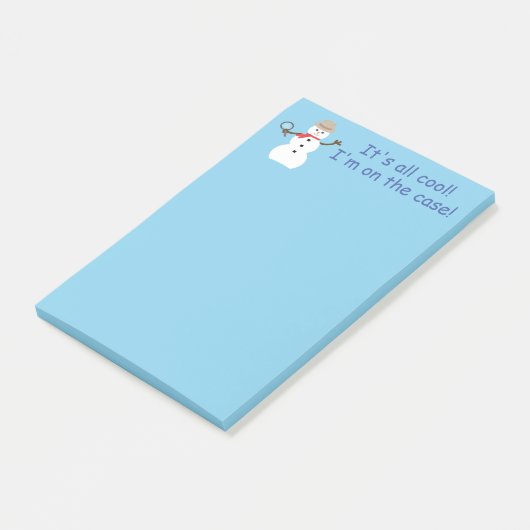 Leuke en Fancy Blue Snowman Detective Post-it® Notes (Schuin)