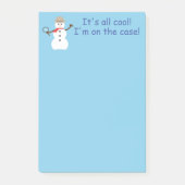 Leuke en Fancy Blue Snowman Detective Post-it® Notes (Voorkant)