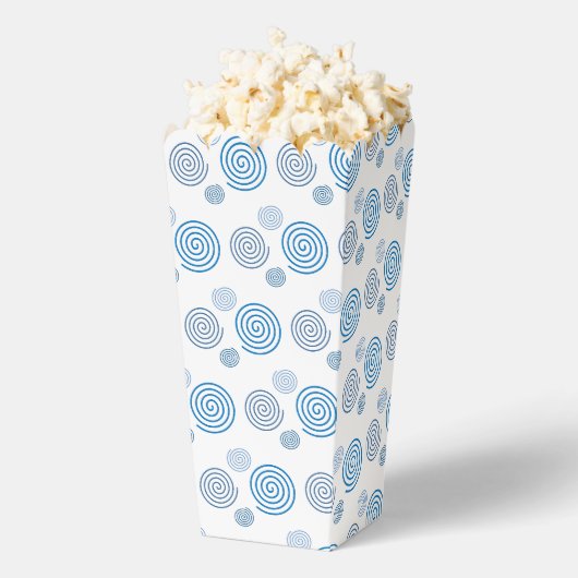 Leuke en Fancy Blue Spirals Popcorn Bedankdoosjes (Popped)