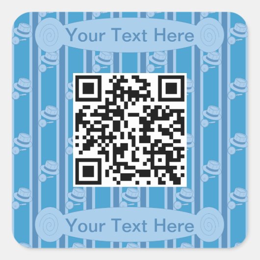 Leuke en Fancy Detective QR Code Vierkante Sticker (Voorkant)