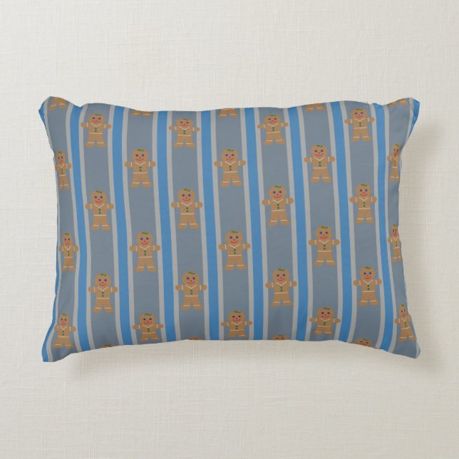 Leuke en Fancy Gingerbread Man Accent Kussen (Voorkant)