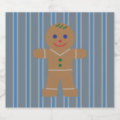 Leuke en Fancy Gingerbread Man Bier Etiket (Enkel label)