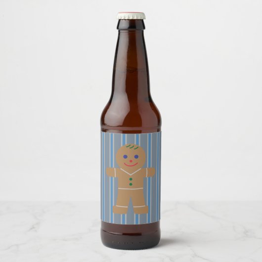 Leuke en Fancy Gingerbread Man Bier Etiket (Voorkant)