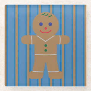 Leuke en Fancy Gingerbread Man Glazen Onderzetter