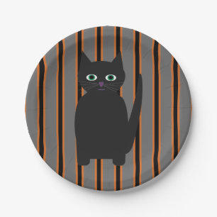 Leuke en Fancy Halloween Black Cats Papieren Bordje