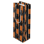 Leuke en Fancy Halloween Black Cats Wijn Cadeautas (Voorkant Gekanteld)
