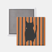 Leuke en Fancy Halloween Black Silhouette Cats Magneet (Voorkant / Achterkant)