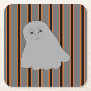 Leuke en Fancy Halloween Ghosts Vierkante Kartonnen Onderzetter