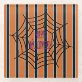 Leuke en Fancy Halloween Spider Webs Glazen Onderzetter (Voorkant)