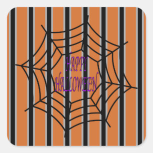 Leuke en Fancy Halloween Spider Webs Vierkante Sticker