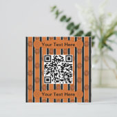Leuke en Fancy Halloween Spin Web QR Code Kaart (Staand voorkant)