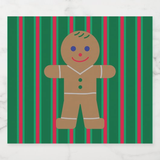 Leuke en Fancy kerst Gingerbread Man Bier Etiket (Enkel label)