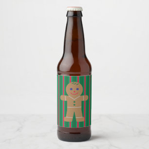 Leuke en Fancy kerst Gingerbread Man Bier Etiket