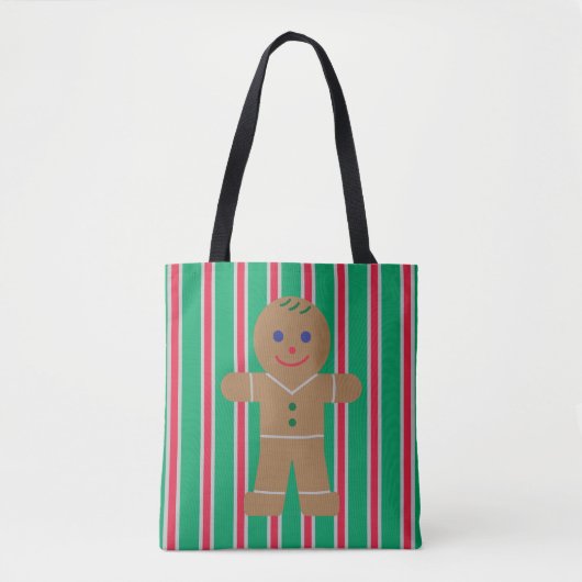 Leuke en Fancy kerst Gingerbread Man Draagtas (Voorkant)