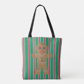 Leuke en Fancy kerst Gingerbread Man Draagtas (Achterkant)