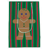 Leuke en Fancy kerst Gingerbread Man Medium Cadeauzakje (Achterkant)