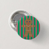 Leuke en Fancy kerst Gingerbread Man Ronde Button 3,2 Cm (Voorkant /achterkant)