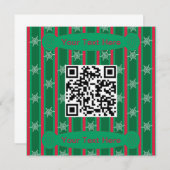 Leuke en Fancy Kerst Sneeuwvlok QR Code Kaart (Voorkant / Achterkant)