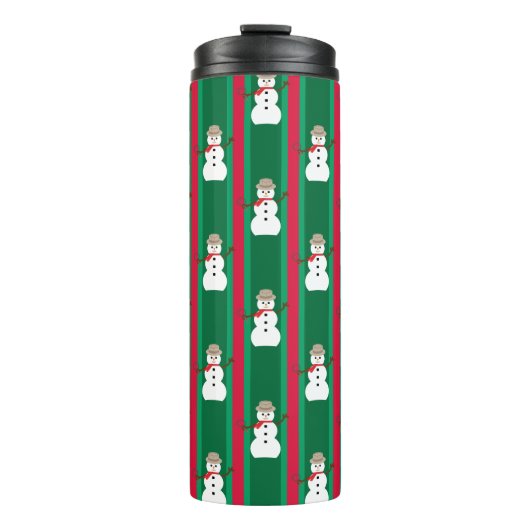 Leuke en Fancy Kerstmis Sneeuwman Detective Thermosbeker (Voorkant)