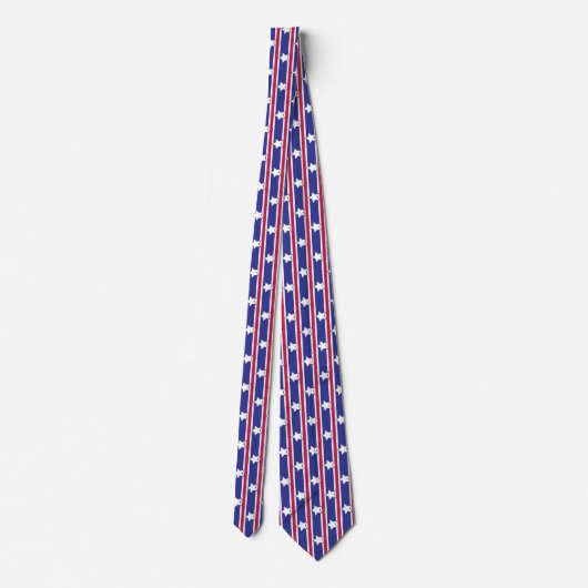 Leuke en Fancy Patriottische Sterren en Strepen Stropdas (Achterkant)