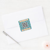 Leuke en Fancy Pickle QR-code Vierkante Sticker (Envelop)