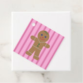 Leuke en Fancy Pink Gingerbread Man Bedankjes Labels (In situ)