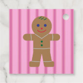 Leuke en Fancy Pink Gingerbread Man Bedankjes Labels (Achterkant)