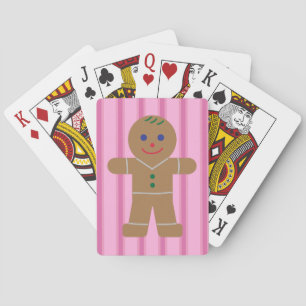 Leuke en Fancy Pink Gingerbread Man Pokerkaarten