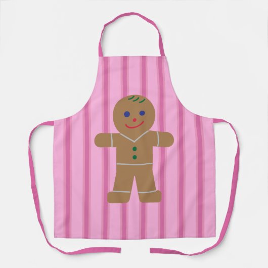 Leuke en Fancy Pink Gingerbread Man Schort (Voorkant)