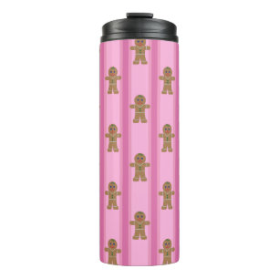 Leuke en Fancy Pink Gingerbread Man Thermosbeker