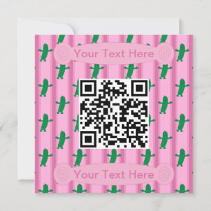 Leuke en Fancy Pink Pickle QR-code Kaart