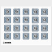 Leuke en Fancy Poker Chip QR Code Vierkante Sticker (Vel)