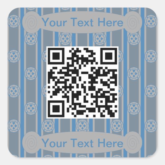 Leuke en Fancy Poker Chip QR Code Vierkante Sticker (Voorkant)