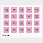 Leuke en Fancy Poker Chip QR Code Vierkante Sticker (Vel)